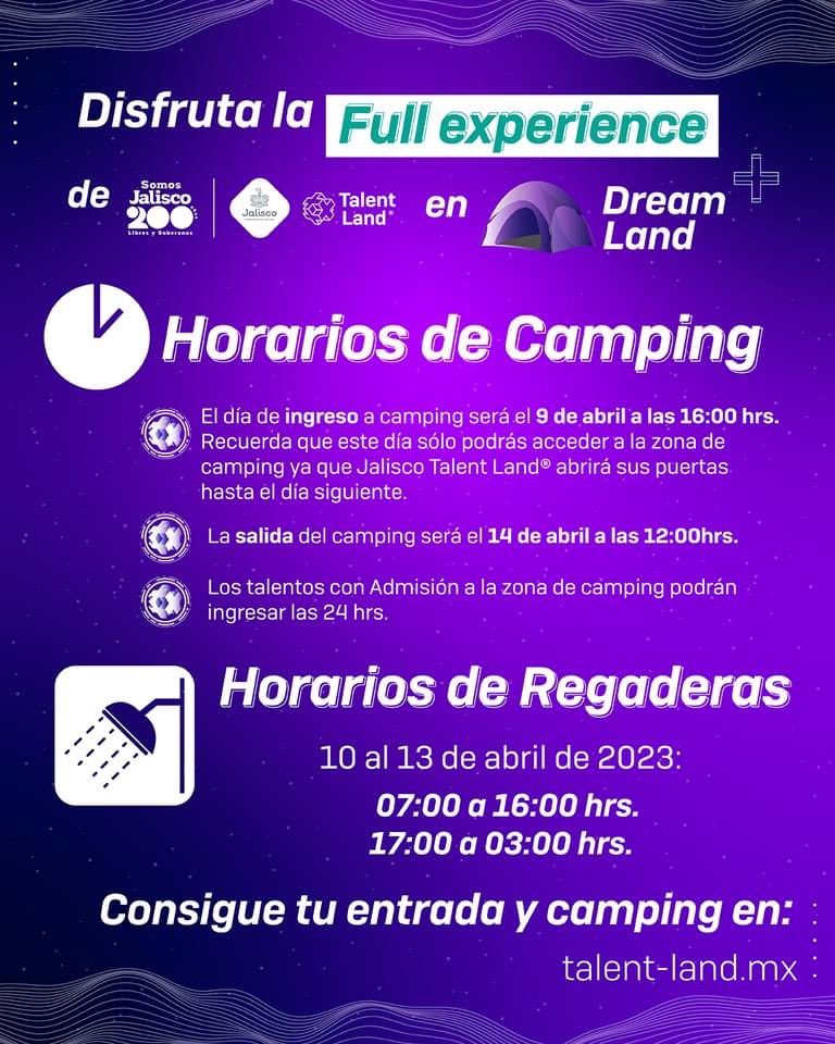 Arranca #JaliscoTalentLand2023, el evento tecnológico e innovador más grande de Latinoamérica, del 10 al 14 de abril. Una muestra de la urgencia que tenemos por el futuro tecnológico está la zona de camping. 
Detalles en talent-land.mx 
#TLand2023 #IMakeTalent