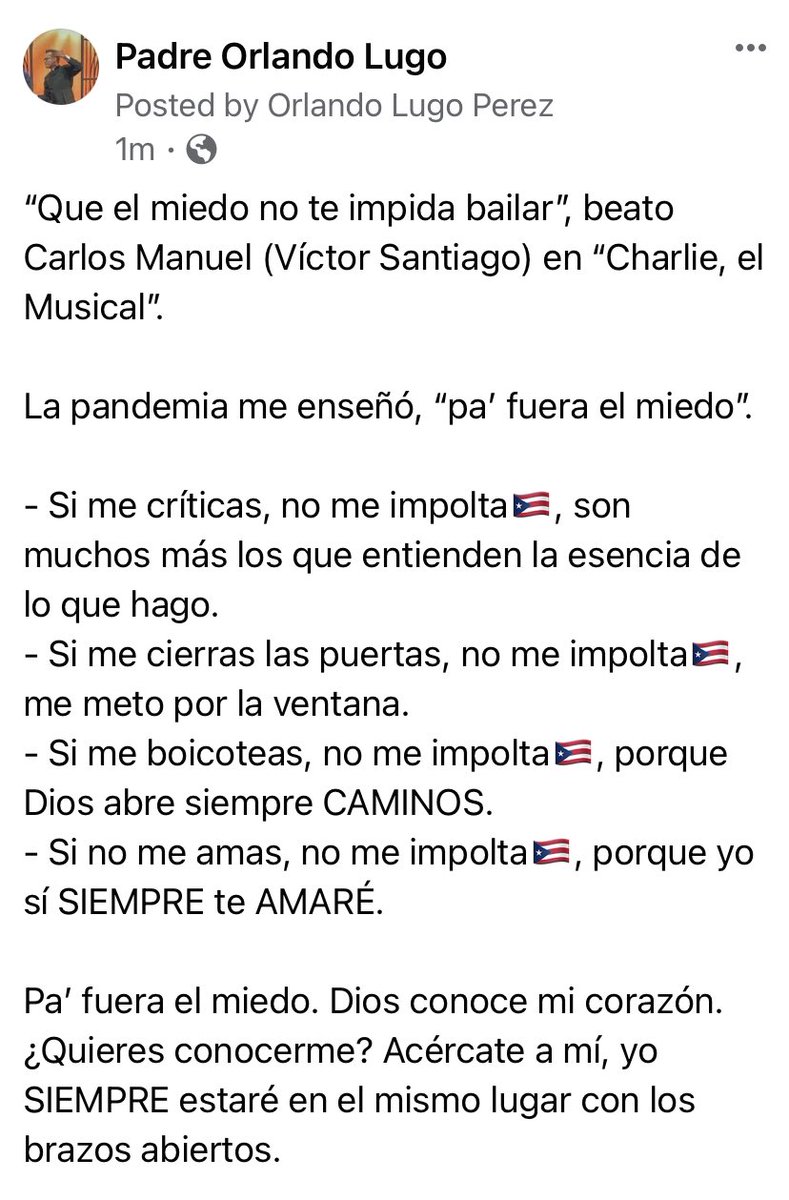 PadreOLugo's tweet photo. Soy feliz, solo eso me impoLta🕺🏾🎭. #CharlieElMusical https://t.co/wh6W8wRViM