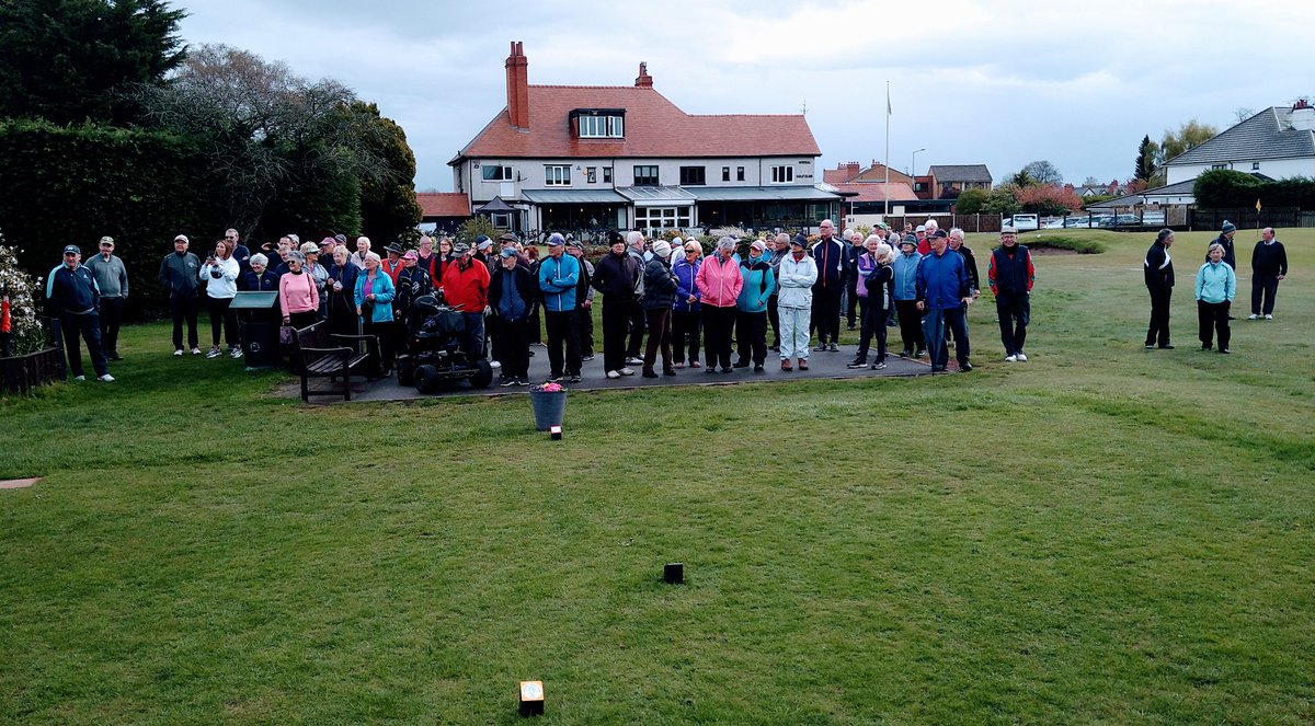 WirralGC's tweet photo. Wishing Captains Patti &amp; Roy an enjoyable &amp; memorable year ahead.
The weather was definitely against you today however lots of members &amp; friends turned up to wish you well. https://t.co/slygwG9xdJ