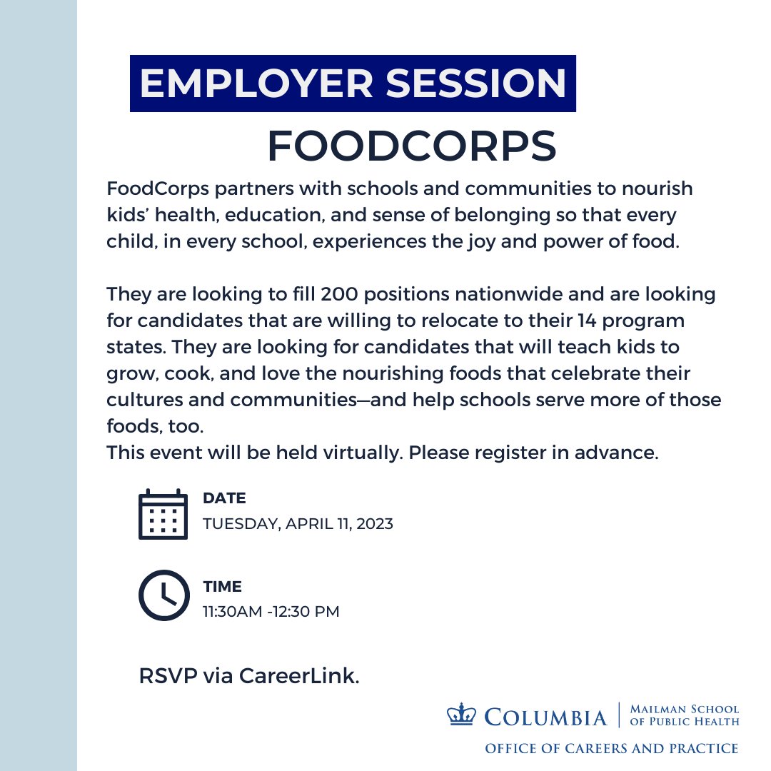 Columbia Mailman Career Services (@msphocs) on Twitter photo 