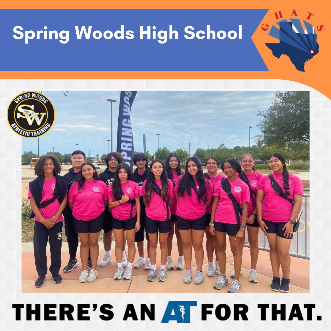 GHATSdotORG's tweet photo. (1/2) There's an AT for everyone: Spring Woods High School. #NATM2023 #TheresAnATForThat #AT4ALL #AT4Me @NATA1950 @SWATAD6 @tsata_team @TexasSSAT https://t.co/mkKQVQBFdY