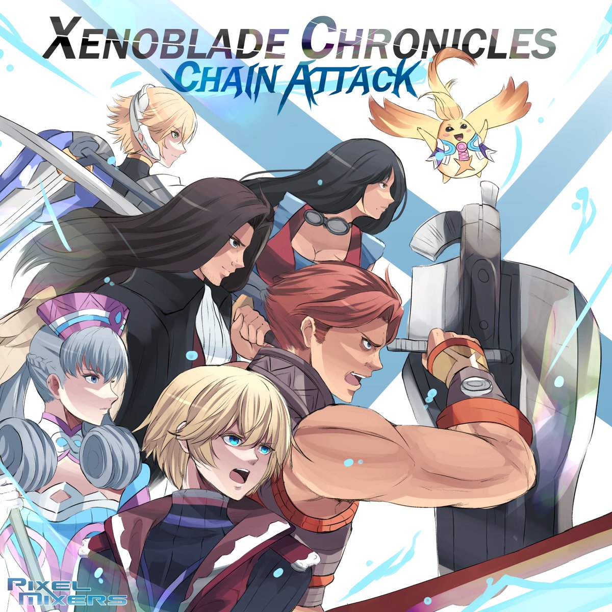Finalized my art for the Xenoblade Chronicles cover album for <a href="/Pixel_Mixers/">Pixel Mixers (Secret of Mana EP: Out NOW !)</a> 
Keep tabs with this project since from what I've heard from the music is absolute fire so please give them a follow! 

#Xenoblade #XenobladeChronicles