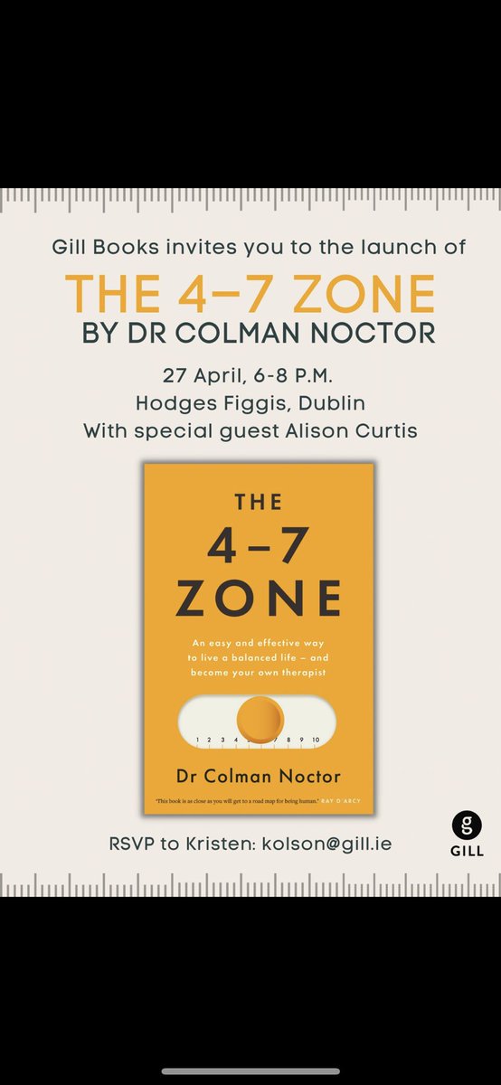 Dr. Colman Noctor (@colnoc77) on Twitter photo It’s getting close… 😳
If anyone is around Dublin City on the 27th April, I’d really appreciate you coming along… All RTs welcome, thank you. <a href="/AlisonTodayFM/">alison curtis</a> <a href="/Gill_Books/">Gill Books</a> It’s getting close… 😳
If anyone is around Dublin City on the 27th April, I’d really appreciate you coming along… All RTs welcome, thank you. <a href="/AlisonTodayFM/">alison curtis</a> <a href="/Gill_Books/">Gill Books</a>
