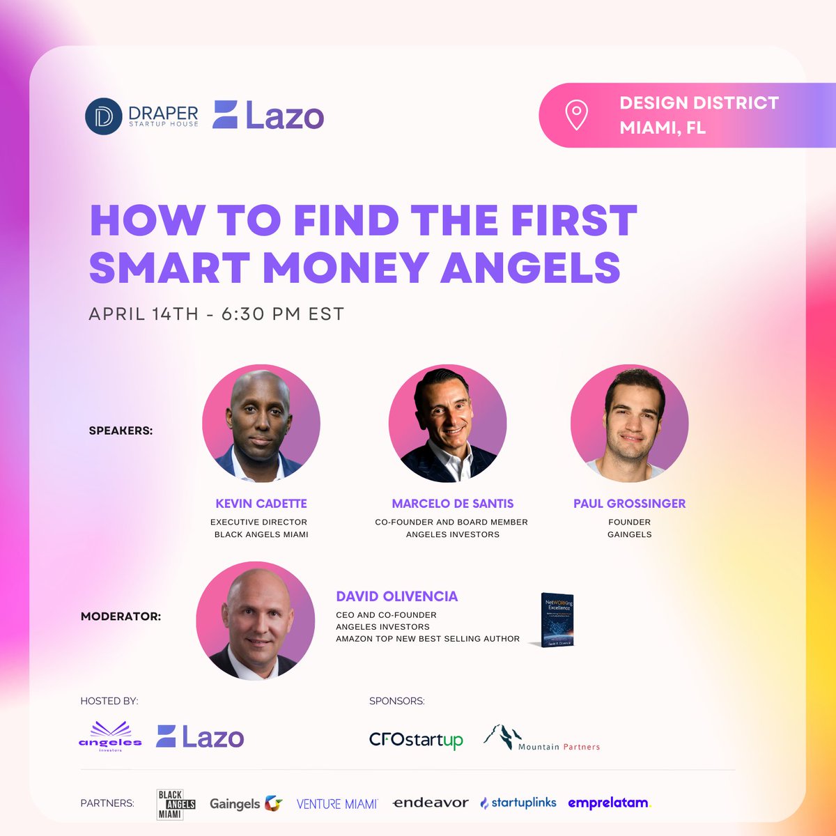 Save the dates! 🤩Events coming up at the Draper &amp; Lazo Startup House🌴🚀⁣

👉🏼 Access to the calendar and register: bit.ly/LazoFoundersHo…

#Networking #MiamiTechMonth #Startups #Founders #Investors