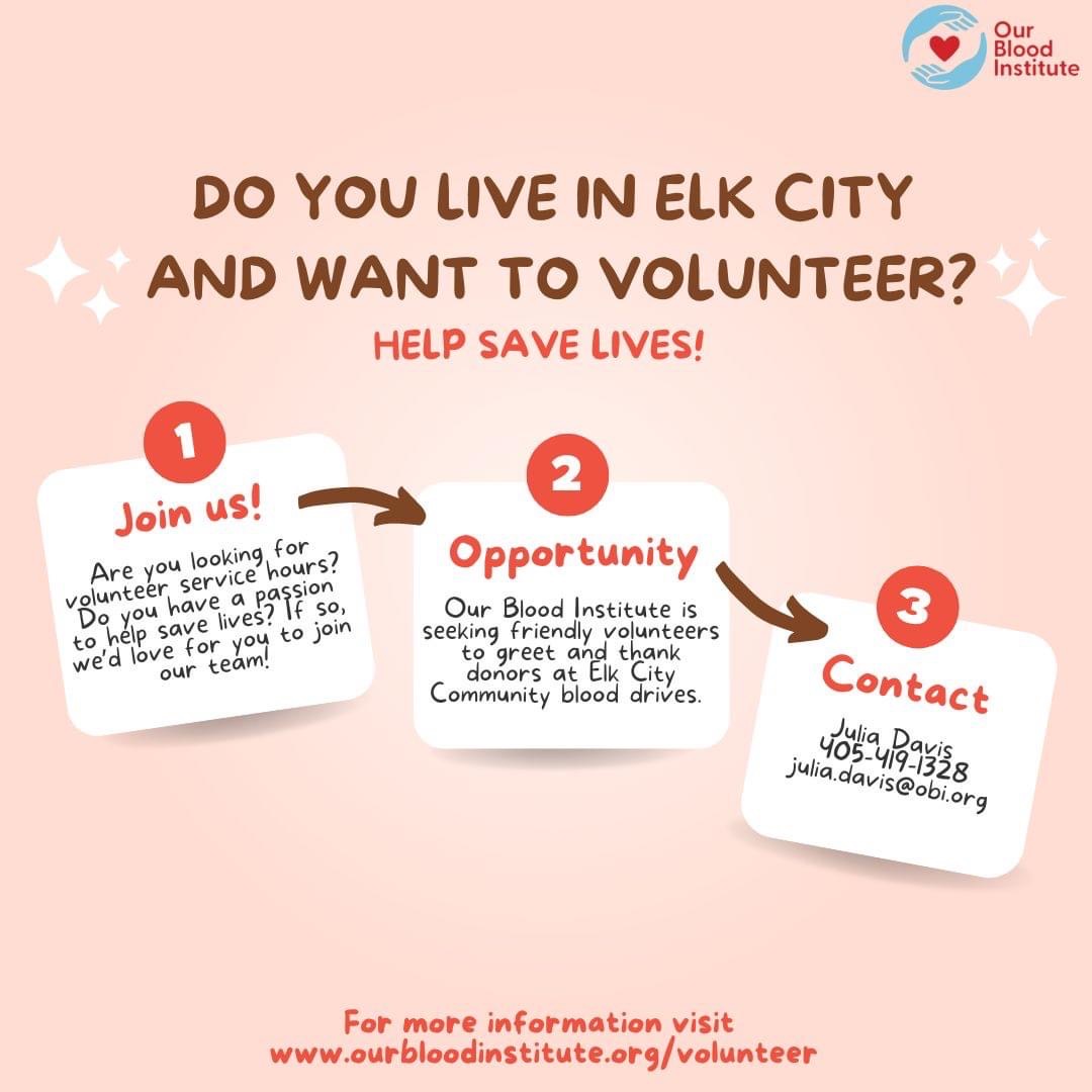 🗣️Calling ALL Elk City volunteers!🤎