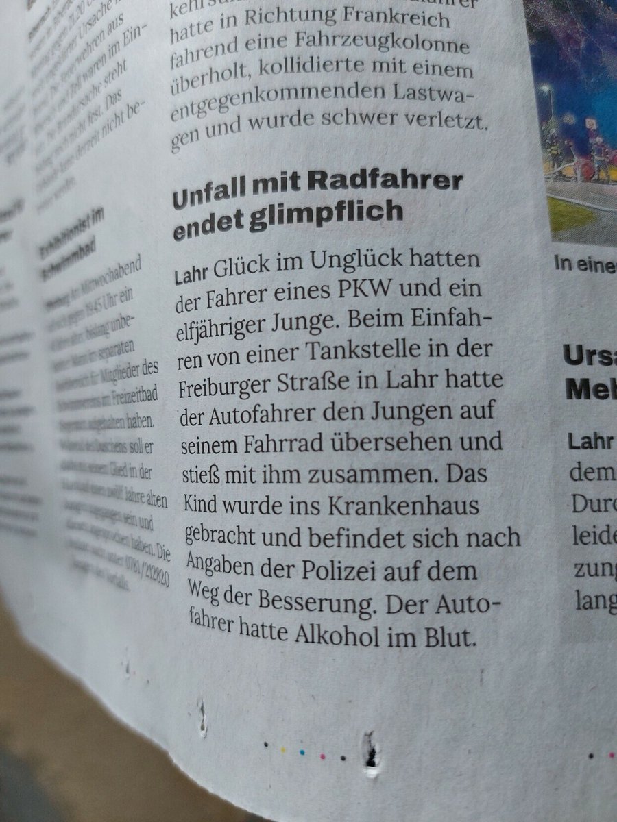@Dodger@troet.cafe (@berlindodger) on Twitter photo RT @dansiela_b@mastodon.social
Ein alkoholisierter Autofahrer überfährt ein radfahrendes Kind und so sieht dann die Meldung dazu aus.
mastodon.social/@dansiela_b/11… RT @dansiela_b@mastodon.social
Ein alkoholisierter Autofahrer überfährt ein radfahrendes Kind und so sieht dann die Meldung dazu aus.
mastodon.social/@dansiela_b/11…