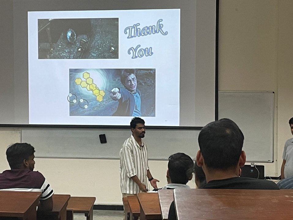 Organic Electronics (@spatil_iisc) on Twitter photo Congratulation to Mr. Kanad Majumder for presenting his colloquium on "Correlated Triplet Pair Dynamics in Intramolecular Singlet Fission. #Oesscu #SSCU
<a href="/SatishIISc/">Satish Patil</a> Congratulation to Mr. Kanad Majumder for presenting his colloquium on "Correlated Triplet Pair Dynamics in Intramolecular Singlet Fission. #Oesscu #SSCU
<a href="/SatishIISc/">Satish Patil</a>