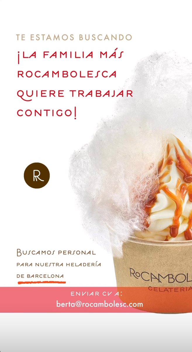 nereachocolate's tweet photo. #Empleo #ofertadeempleo #ofertadetrabajo #trabajo #ofertalaboral #feina #Barcelona #dependiente #dependienta #heladería https://t.co/JH812CTzMU