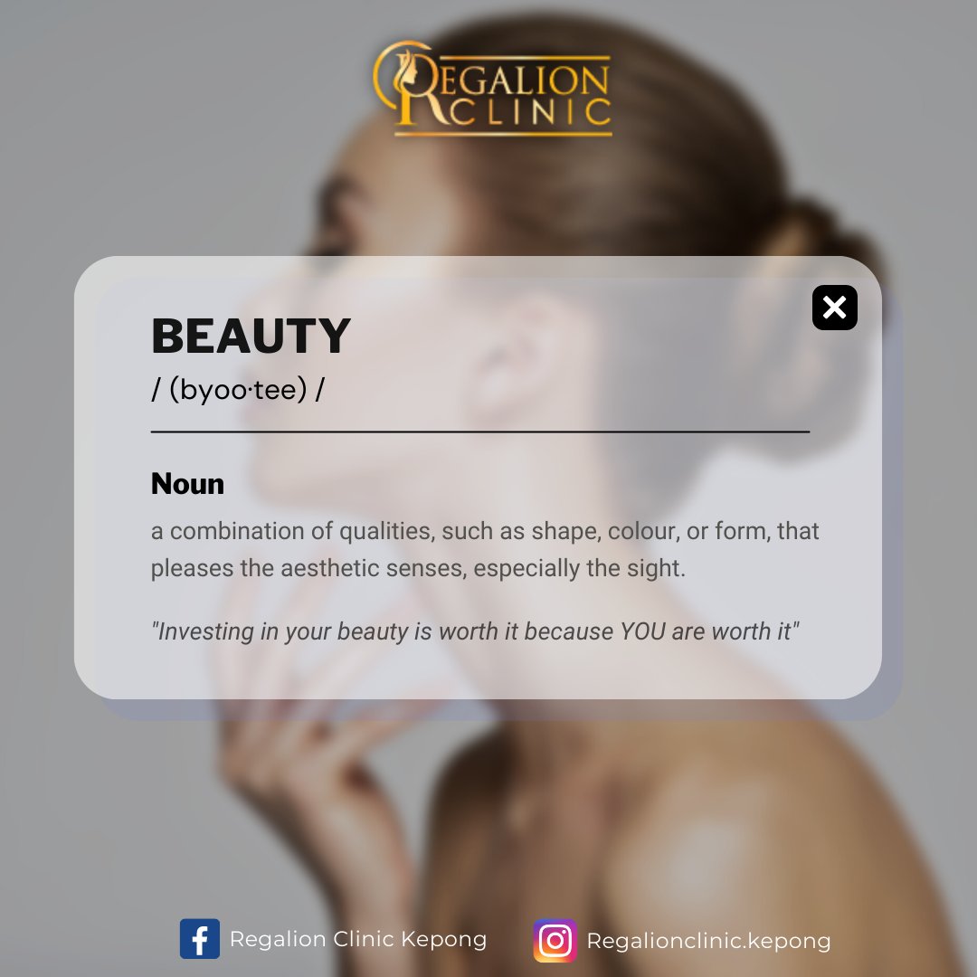 RegalionClinic's tweet photo. 🌟 Beauty is more than just skin deep. It's a unique combination of qualities that pleases the senses and makes us feel good inside and out. ✨

Embrace your natural beauty and let our aesthetician services enhance your best qualities.
#aestheticclinic #aesthetician #kulitcerah https://t.co/rlrZxGbbTv