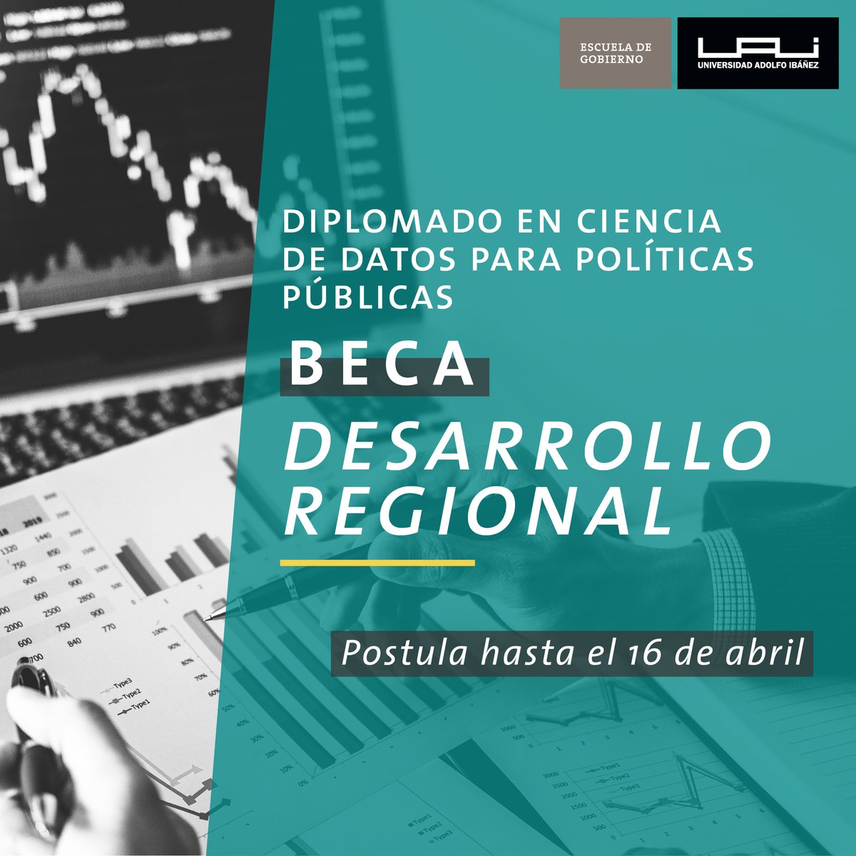 🎓 ¡NUEVA BECA DE DESARROLLO REGIONAL! 🇨🇱

El Diplomado #CienciaDeDatos para #PolíticasPúblicas lanza esta beca para futuros estudiantes de regiones del país.

Infórmate y comparte 🔽
bit.ly/DiplomadoCDpar…