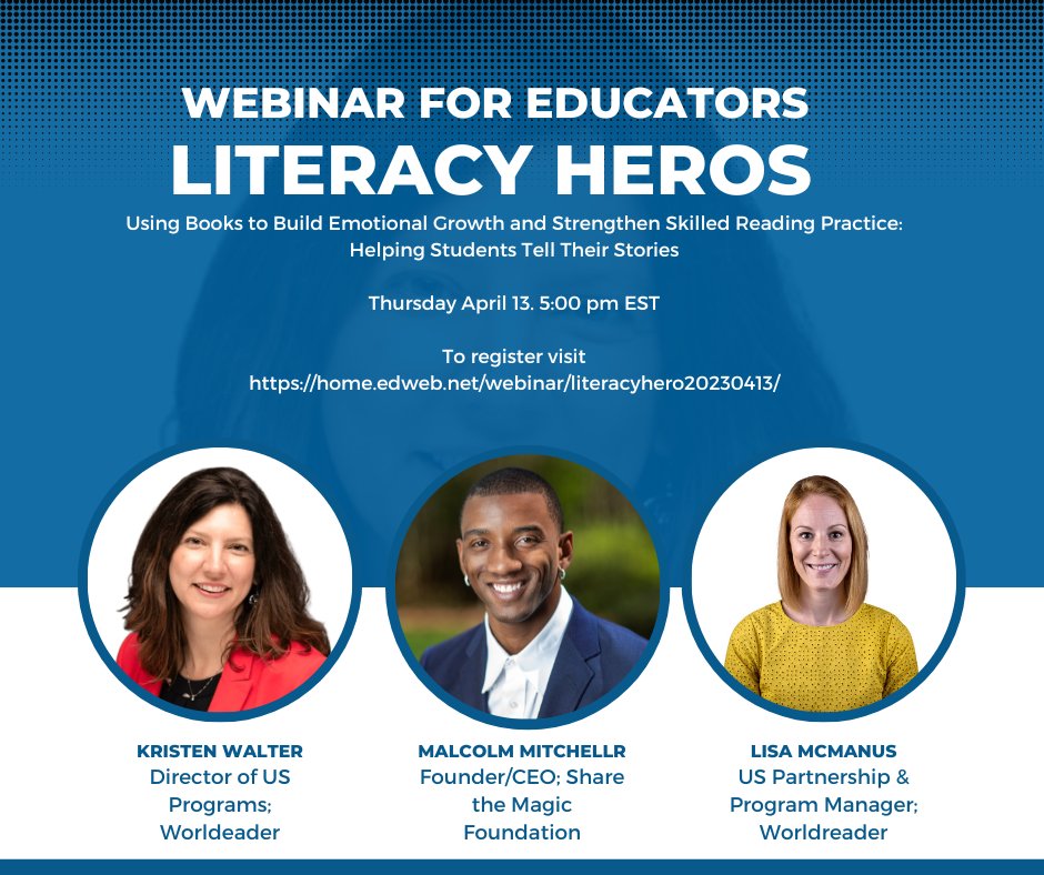 Attention Educators: Join Malcolm and our friends from <a href="/worldreaders/">Worldreader</a> for a deep discussion around Social Emotional Learning. April 13; 5 pm EST. Brought you by <a href="/edwebnet/">edWeb.net</a>.  

Click here to register - home.edweb.net/webinar/litera…