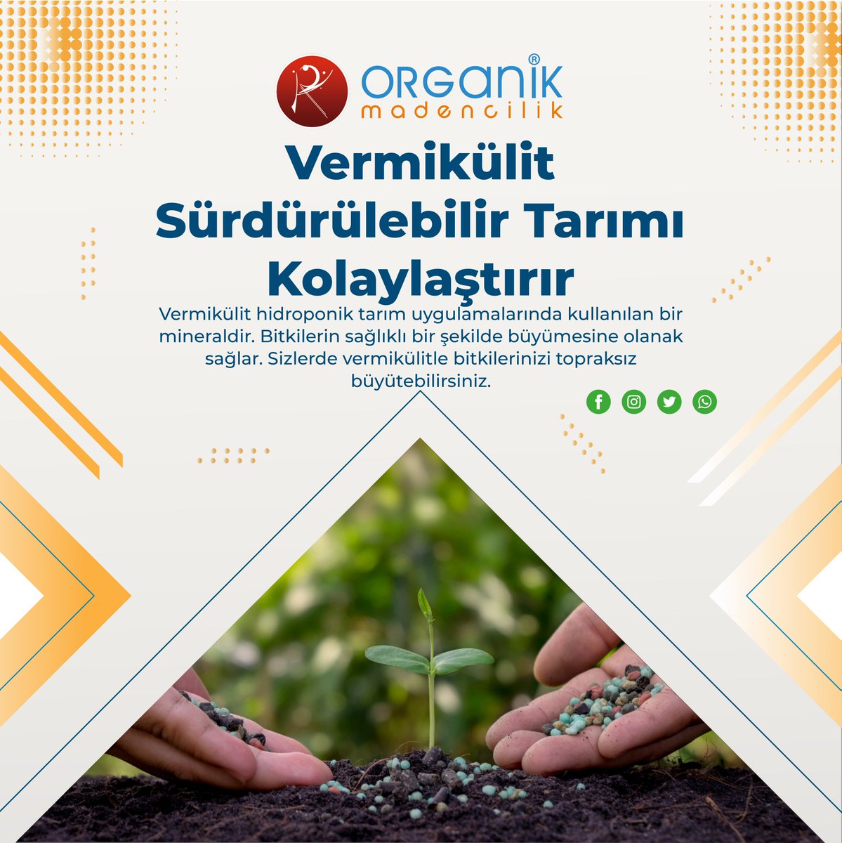 Vermikülit sürdürülebilir tarımı kolaylaştırır. 
#vermikülit #vermiculite #hayvancılık #besin #mera #peyzaj #çiftlik #orman #nature #agriculture #farmer #tarım #bitki #farmerlife #farmermarket #toprak #sera #organic #bahçe #garden #farmers #farming #mineral #bahçedekorasyonu