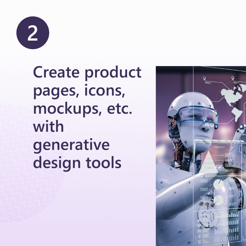 msft4startups's tweet photo. Get faster product iteration and longer runway with generative AI. How? 👇

1. Whip up intuitive natural text with NLP
2. Create graphics w/ generative design
3. Uncover patterns from unstructured data with GPT-4

Head to our blog to add AI to your toolkit.