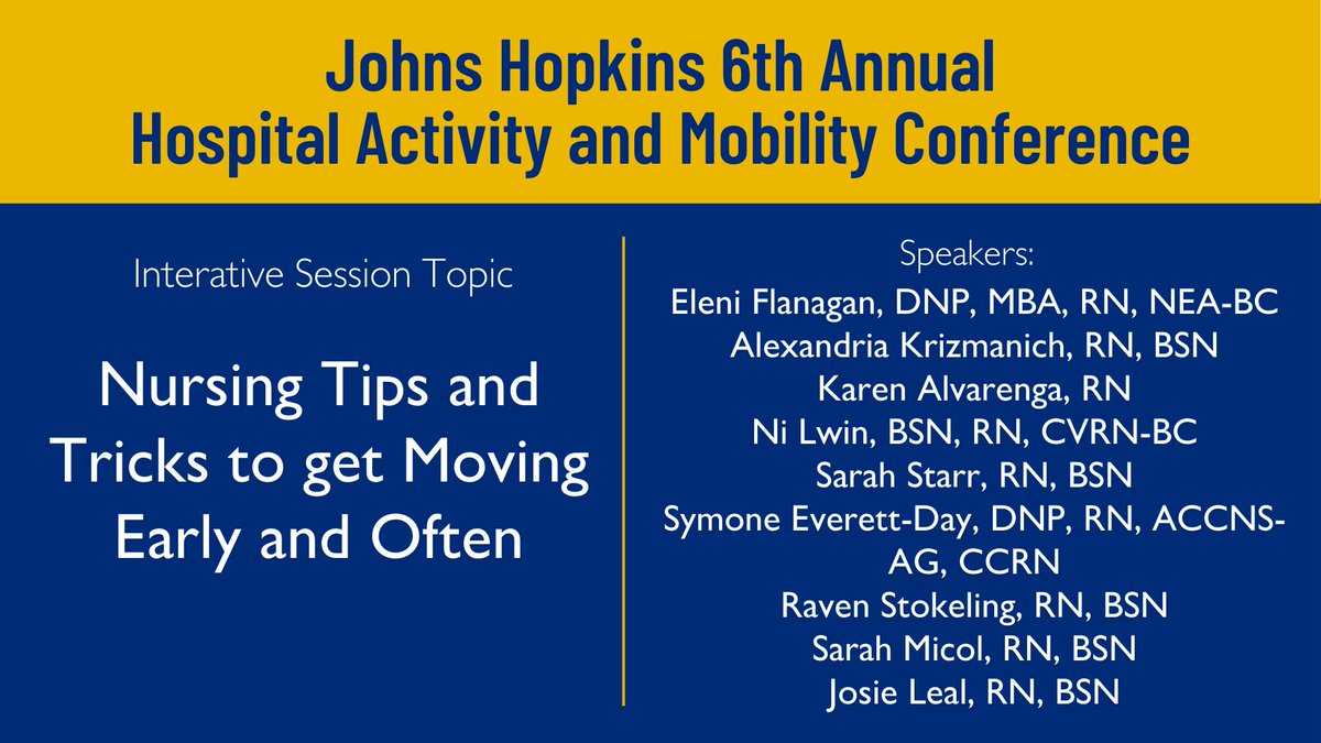 Johns Hopkins Activity & Mobility Promotion (AMP) (@hopkinsamp) on Twitter photo As the frontline of any #hospital, nurses can be important leaders in #mobility and activity promotion. Learn #nursing #patientmobility tips, tricks & more at the #HopkinsAMP conference, starting later this month! Register: hopkinsamp.org/conference #FallPrevention #patientsafety As the frontline of any #hospital, nurses can be important leaders in #mobility and activity promotion. Learn #nursing #patientmobility tips, tricks & more at the #HopkinsAMP conference, starting later this month! Register: hopkinsamp.org/conference #FallPrevention #patientsafety