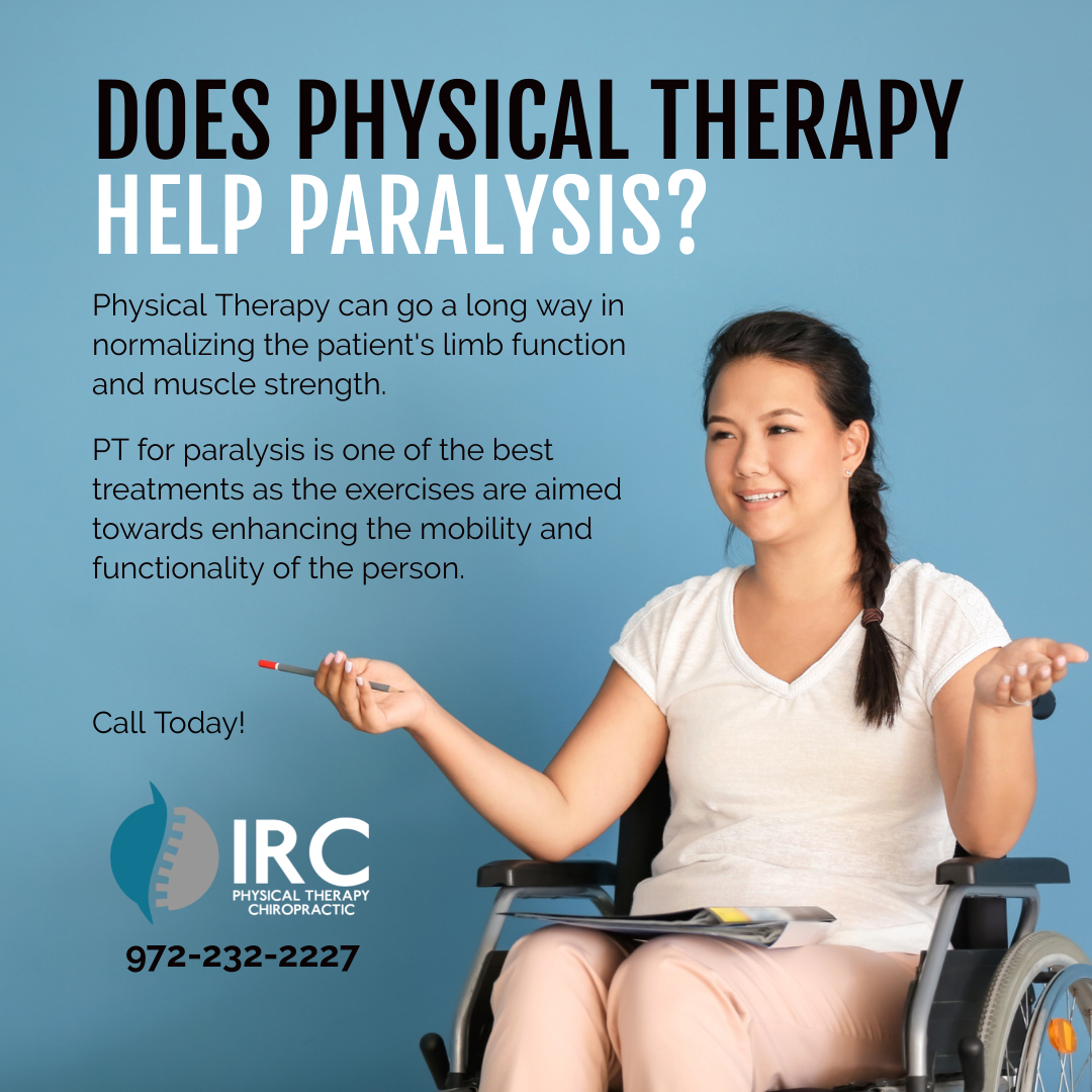 PT can go a long way in normalizing the patient's limb function and muscle strength. It is one of the best treatments as the exercises are aimed at enhancing the mobility and functionality of the person. #ircclinic #physicaltherapy #physicaltherapist #chiropractic #paralysis