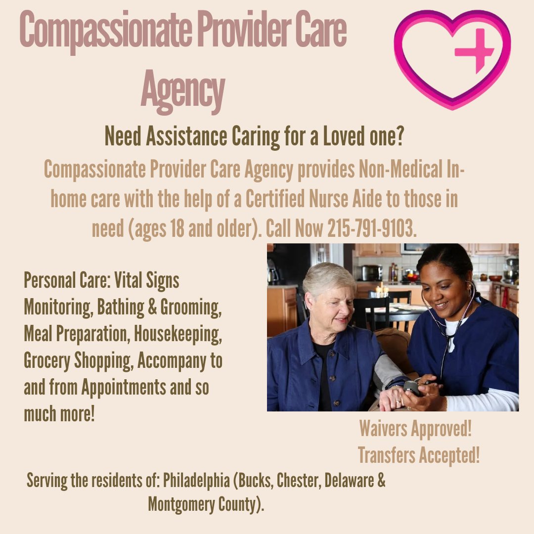 We are here to serve you! Call us now for your FREE consultation 215-791-9103. We go the extra mile!! #cprocareagency #homecare #Inhomecare #affordablehomecare #caringforothers #compassion #waiversapproved #seniors #personalcare #companion #philadelphia
