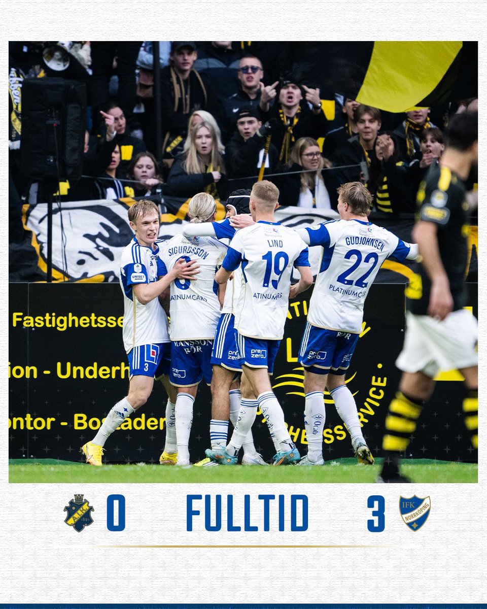 Tre poäng, tre mål, hållen nolla. En strålande eftermiddag på nationalarenan! 

⚪️🔵#ifknorrköping