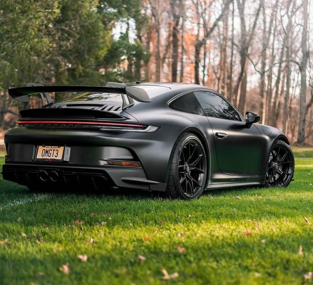 PorscheCIub's tweet photo. Satin Black 992 GT3 https://t.co/ZzI71pGdq0