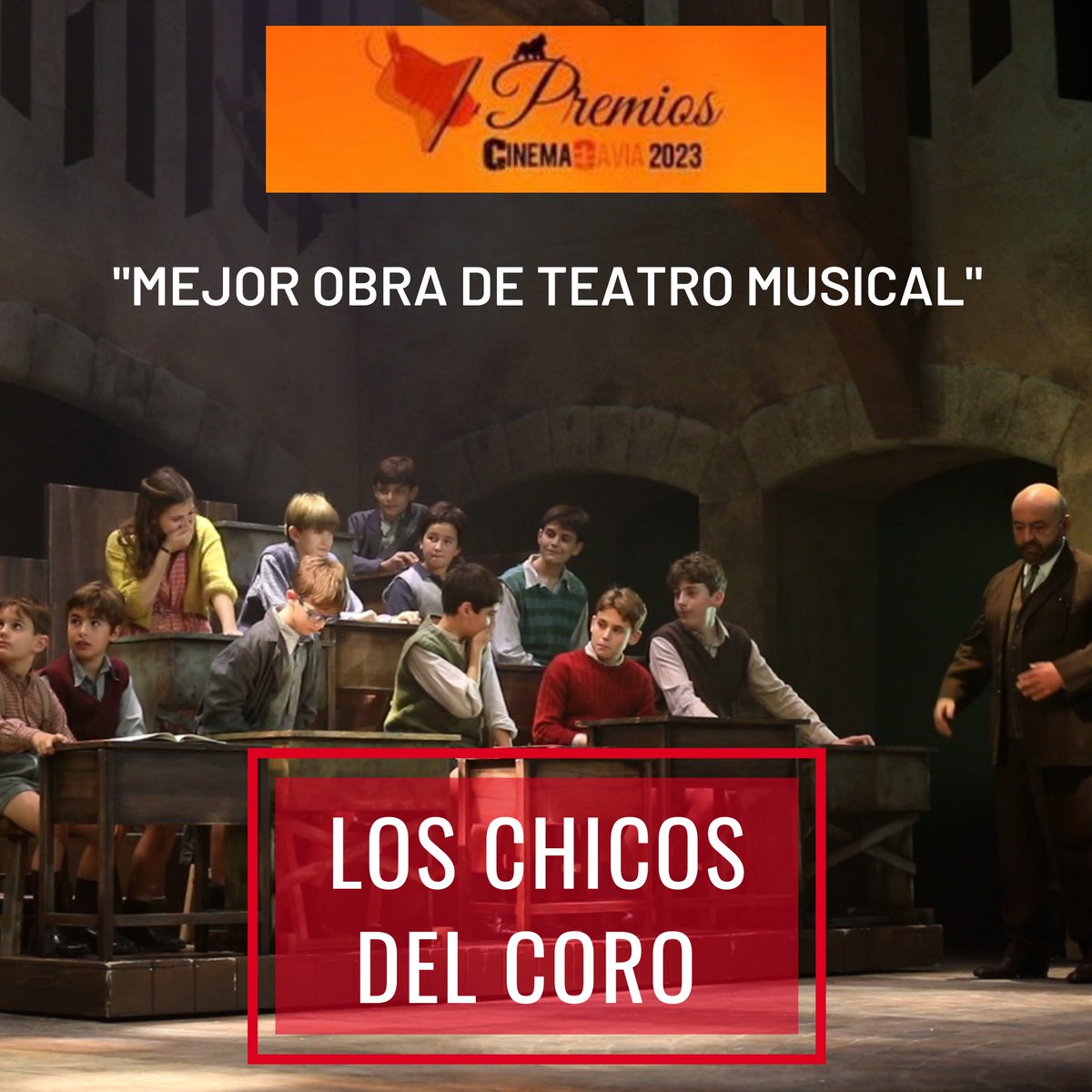 🏆 #𝗟𝗼𝘀𝗖𝗵𝗶𝗰𝗼𝘀𝗗𝗲𝗹𝗖𝗼𝗿𝗼 ha recibido el #𝗣𝗿𝗲𝗺𝗶𝗼𝗖𝗶𝗻𝗲𝗺𝗮𝗴𝗮𝘃𝗶𝗮𝟮𝟬𝟮𝟯 como "𝗠𝗲𝗷𝗼𝗿 𝗢𝗯𝗿𝗮 𝗱𝗲 𝗧𝗲𝗮𝘁𝗿𝗼 𝗠𝘂𝘀𝗶𝗰𝗮𝗹" 🏆

¡¡Muchas gracias a todos los votantes de <a href="/OcioGavia/">Cinemagavia</a> y enhorabuena a todo el equipo de <a href="/LosChicosdelCo/">Los Chicos del Coro -El Musical</a>!!❤️