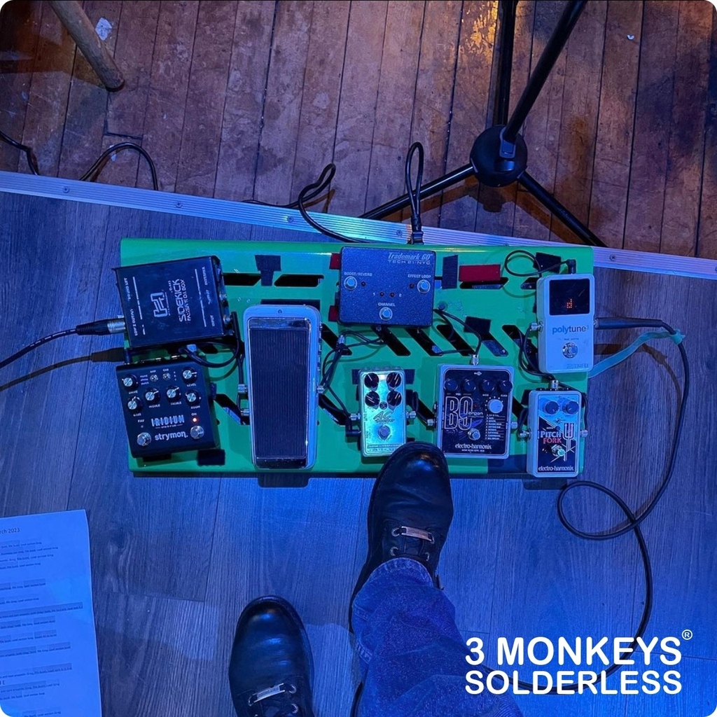 #REPOST @platzergreg ⁠
⁠
Saddlebag rig tonight. The Kemper is at home and I’m dialing in my B rig so I can stop putting so many miles on the van. Fighting but getting closer….. #strymon #xoticeffects #ehx #gibsonlespaul #carondeletpickups⁠
----------… instagr.am/p/Cq2-Q5Yt52S/