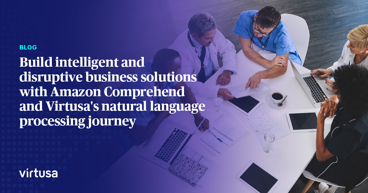 VirtusaCorp's tweet photo. With Amazon Comprehend, we’re reducing your manual work; thereby helping you refocus on high-value tasks, like building smart, disruptive solutions that optimize your work and your process. Learn more: https://t.co/9qoGMN65hy | #AI #ML #NLP https://t.co/xyOa5d2bkJ