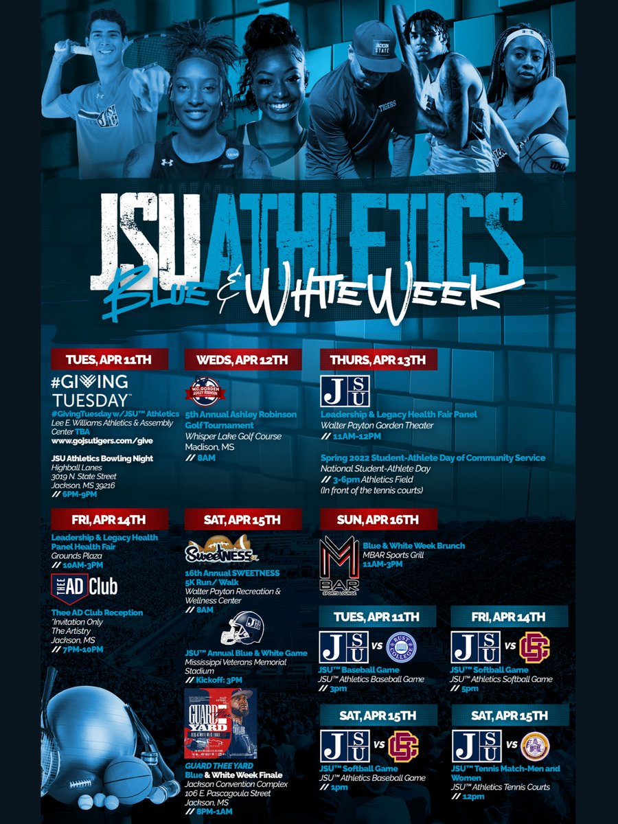 GoJSUTigers's tweet photo. #JSUBlueAndWhiteWeek #TheeILove #GuardTHEEYard https://t.co/n2EQ3YRnbd