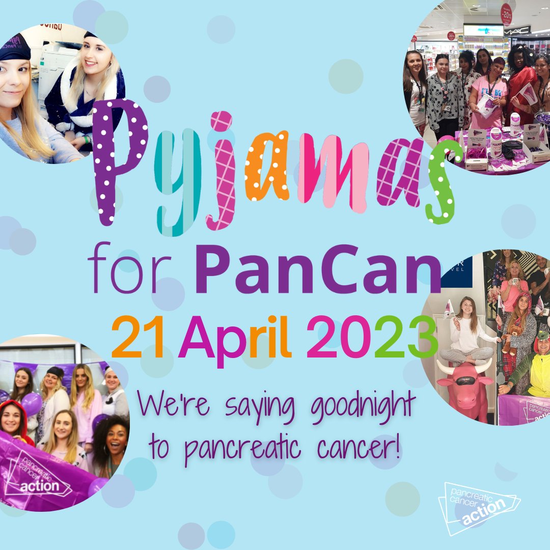 OfficialPCA's tweet photo. Our annual #PyjamasForPanCan charity event is coming up again! 💤 🤗 🙏 

We're challenging you to join the fun and support Pancreatic Cancer Action with a day of wearing your favourite pyjamas.

Sign up now by visiting https://t.co/sBKkoWFu0e 💜 https://t.co/L1AN18ejW2