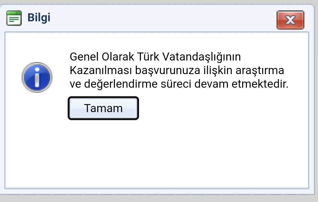 NRmanoglu's tweet photo. @TCNufusDestek Merhabalar kolay gelsin.Mayıs 2020de vatandaşlık başvusu yaptım.Halen beklemekteyim.Durum aşağıdaki gibidir.Telefonla defalarca aramama rağmen ilgili birime ulaşamıyorum.Lütfen yardımcı olur musunuz. https://t.co/0UCnTQSMQe