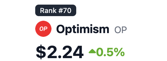 #Optimism token atm: