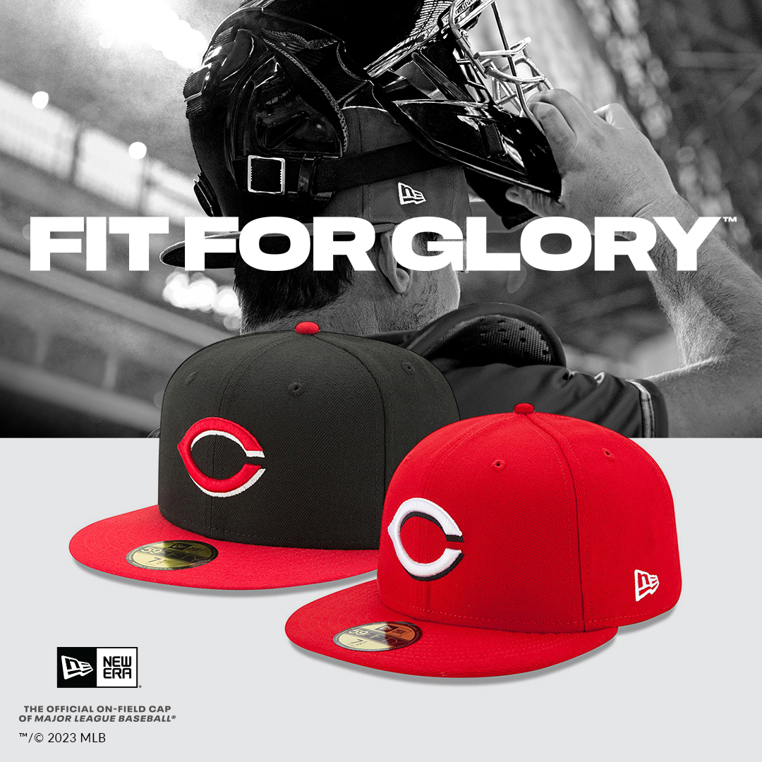 RallyKentucky's tweet photo. Fit for glory, fit for the Reds. // Get the 2023 Official On-Field Cap online &amp; in stores today → https://t.co/pee7flrn3b https://t.co/4nGspqAWxl