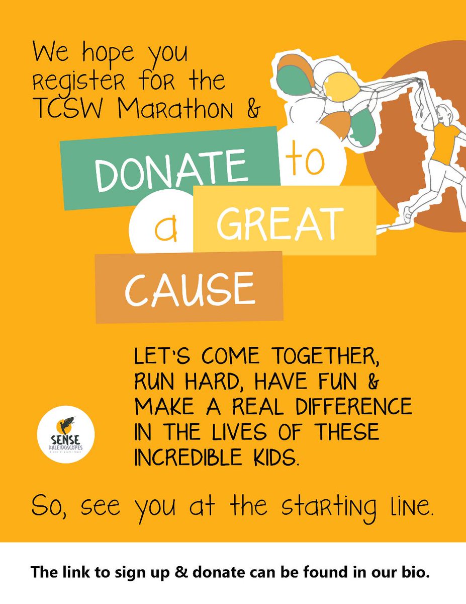 AyathiTrust's tweet photo. Let's come together, run hard, have fun and make a real difference in the lives of these incredible kids. We hope you register for the TCSW Marathon and donate to a great cause! The link to sign up and donate can be found in our bio.3/3
https://t.co/7ractxcHCR
#SenseKaleidoscopes https://t.co/tdoNCcXoOu