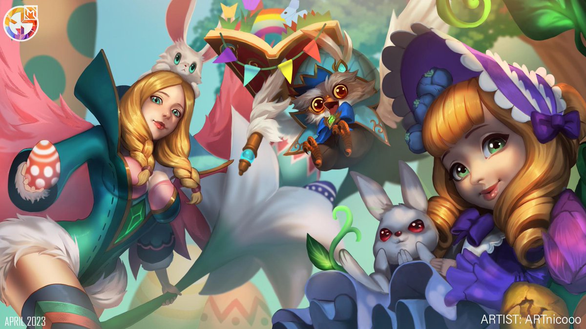 ARTnicooo's tweet photo. [FANART] 
EASTER EGG 🥚🌈

Can't believe that I did this piece in just 5 days. (got inspired since I'm originally a support main) 

Process vid soon. 

#ARTnicooo #mgl #mglmlbb #easter https://t.co/yDL9n7I4cQ