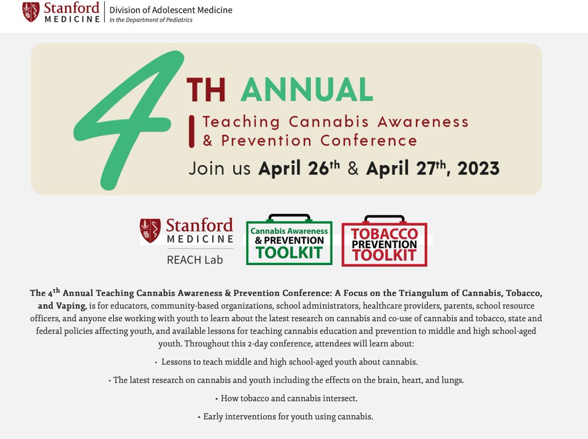 CaptStanford's tweet photo. #CAPTConference2023 We are 16 days away from our 4th Cannabis Awareness Conference! Registration is still open &amp; more information, including the Conference Schedule, can be found by visiting our conference website below. 
https://t.co/YkmSaYDpox https://t.co/UTgOEYPV4p