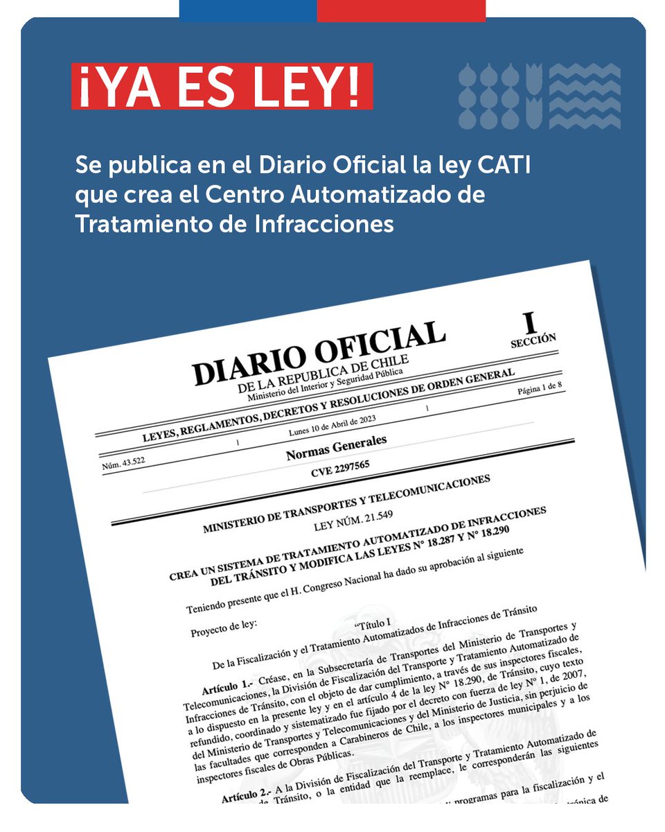 Ministerio de Transportes y Telecomunicaciones tweet media