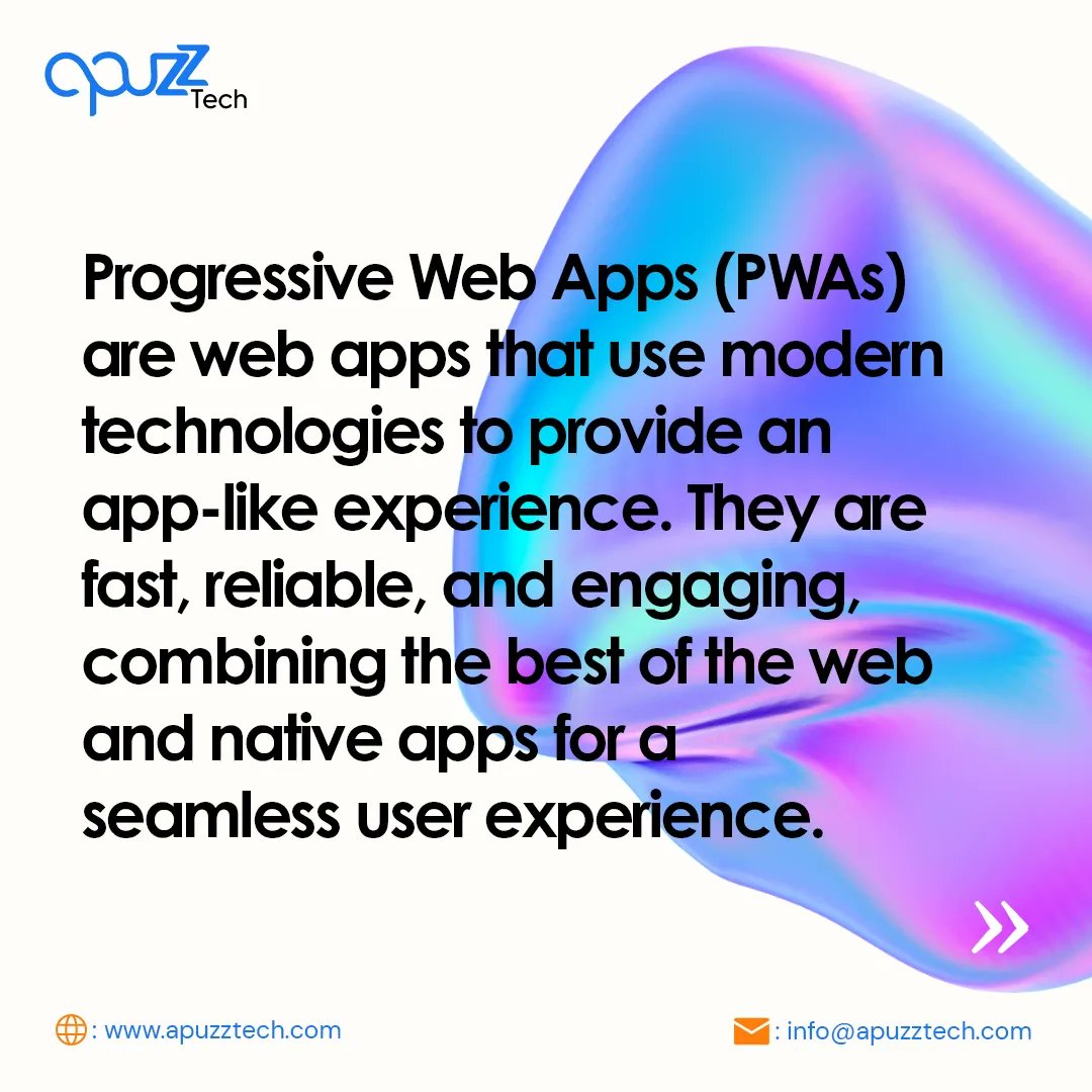 ApuzzTech's tweet image. Why choose between a website and an app when you can have the best of both worlds? 🤔💻

Discover the advantages of PWAs with @apuzztech for businesses today!

#progressivewebapps #apuzztech #PWAs #appdevelopment #webapps #mobileapps #userexperience #digitaltransformation