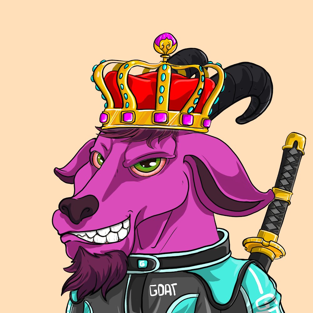 BadBillyGoatETH's tweet photo. Check out this KING of the farm!

Pick up this Bad Billy Goat on our new GOAT Marketplace!

Goat #1004
Price: 0.01 ETH
For Sale: https://t.co/7L3N76eSUD

$GOAT #goatcoin #goatmarketplace #badbillygoat #ethnft #ethgoat @opensea @MintedNetwork https://t.co/ZnuVD0B2h4