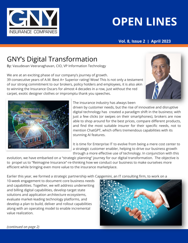 GNYInsurance's tweet photo. GNY is on a journey to the future, and we're taking you with us. We're transforming our business to be more digital, more agile, and more customer-centric. We're investing in new technologies, processes, and people to make this happen. #GNY #insurance #digitaltransformation https://t.co/BAgmCKH14q