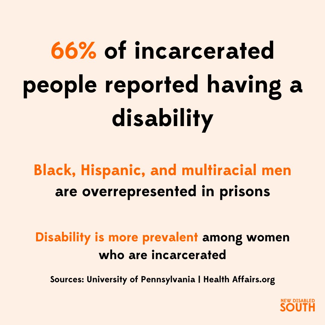 DisabledSouth's tweet photo. This country needs to stop criminalizing disability. That means investing in things that actually keep disabled people safe and improve their lives instead of police, jails, and prisons. https://t.co/RxO9snkEEU
