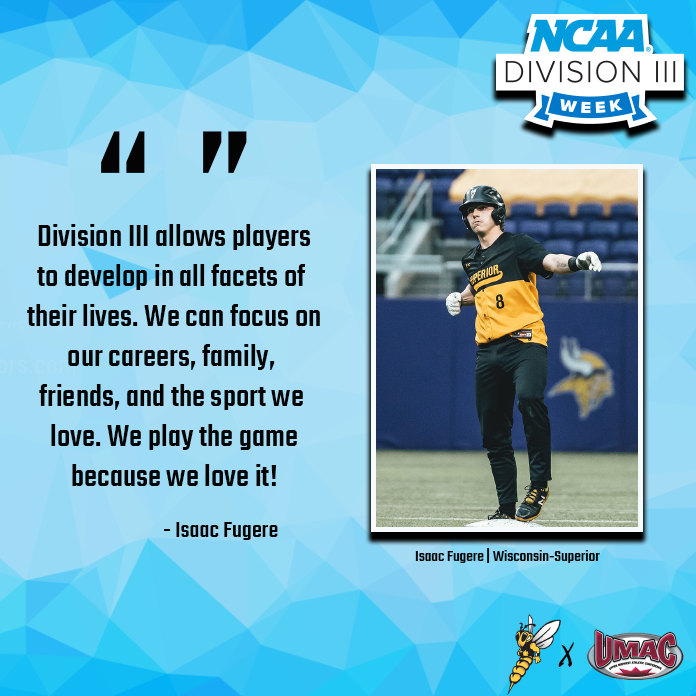 umacathletics's tweet photo. Isaac Fugere of @UWSbaseball gets us started during this #D3Week!

#UMACD3Week https://t.co/gUhkuTZXwR