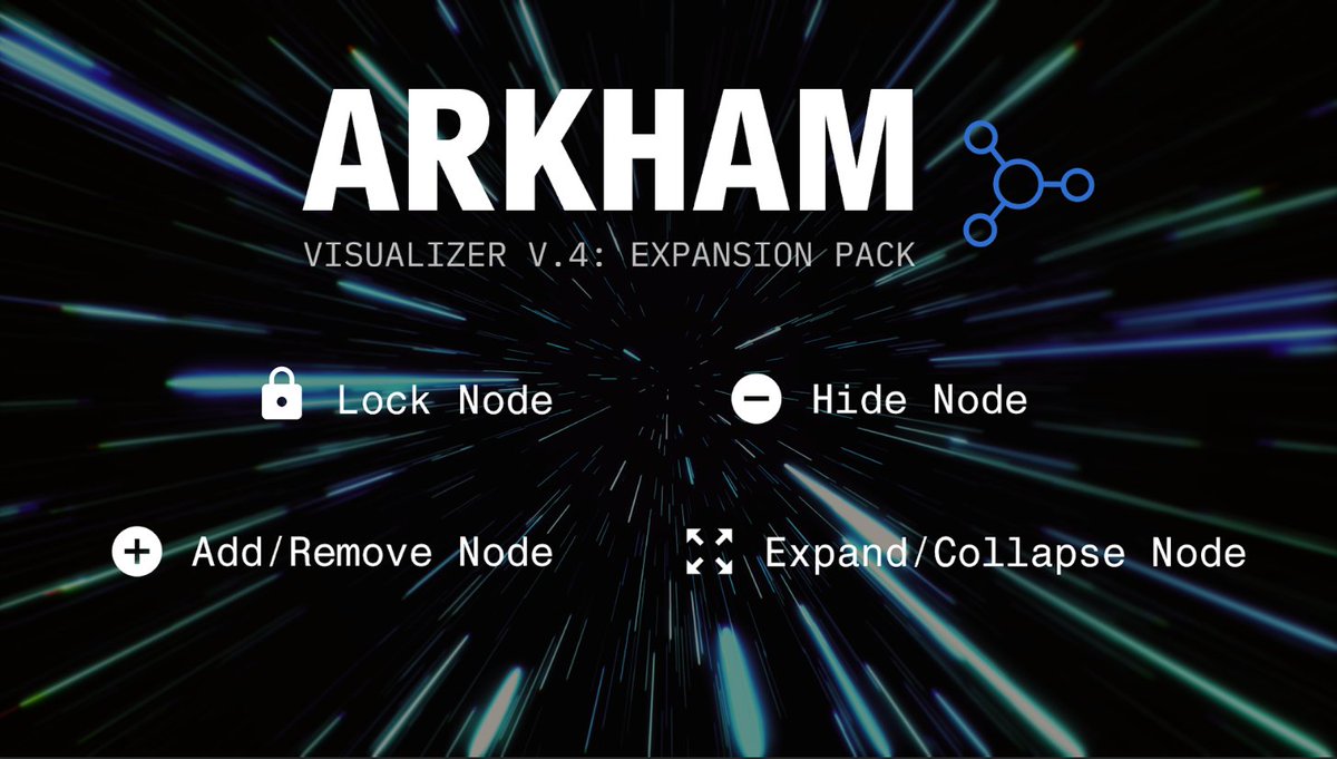 The Visualizer V4: Expansion Pack is now live on the Arkham platform!

Today, we’re increasing the power of everyone’s favorite feature:

Allowing users to investigate using network analysis in even greater detail than before. 🔍

Let's dive in and see what it can do 👇