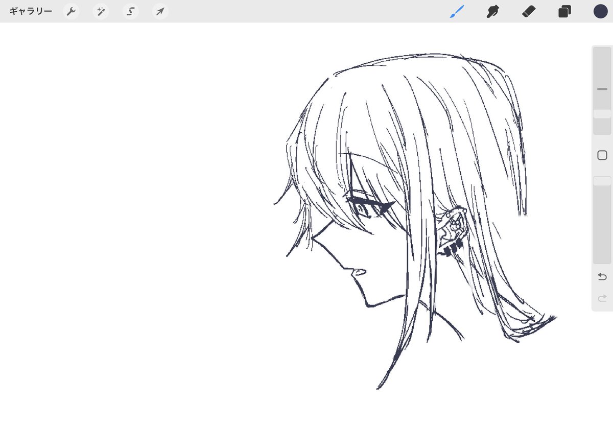 顔だけ描いて続きは明日、寝ます 