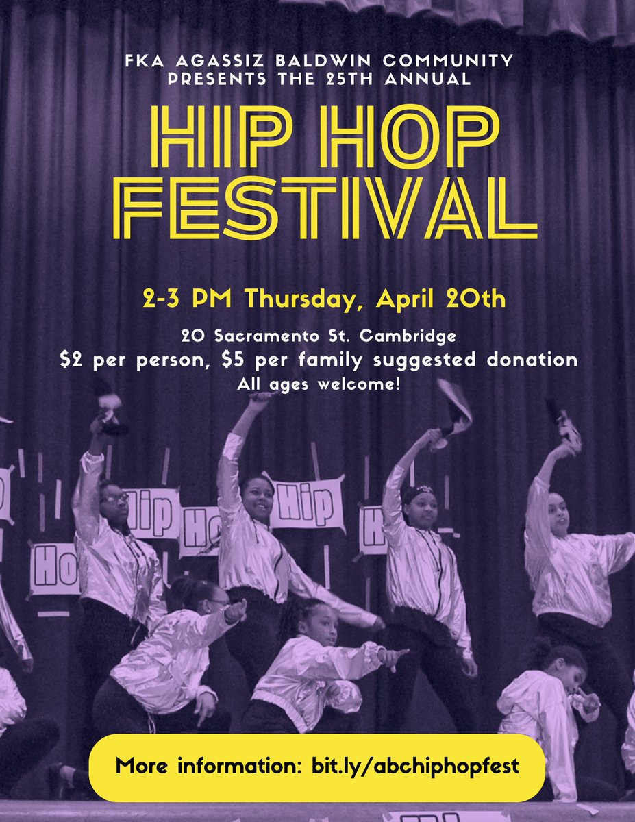 Don't miss the 25th Annual Hip Hop Festival - April 20th 2-3pm in our backyard at 20 Sacramento Street! More info: bit.ly/abchiphopfest