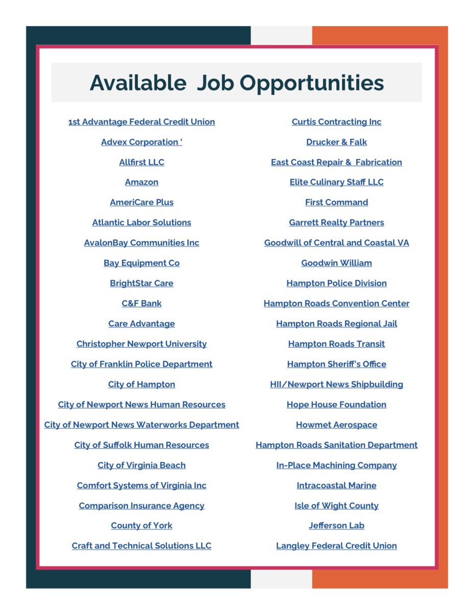 Hampton Roads Workforce Council tweet media