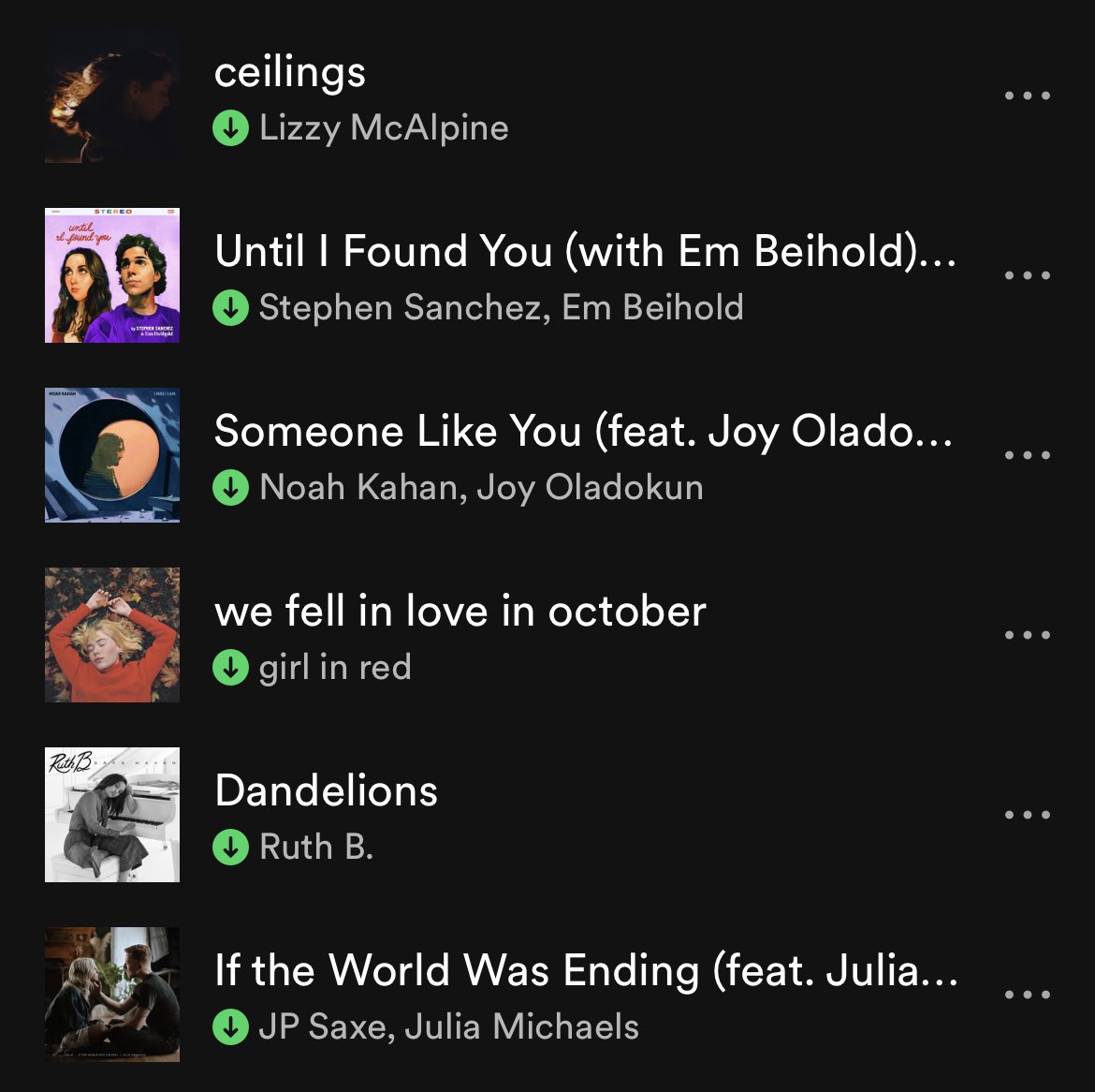 _madsisreading_'s tweet photo. top 6 of on repeat playlist represents your current mental state

idk what this says about me https://t.co/yqJARF5XnY