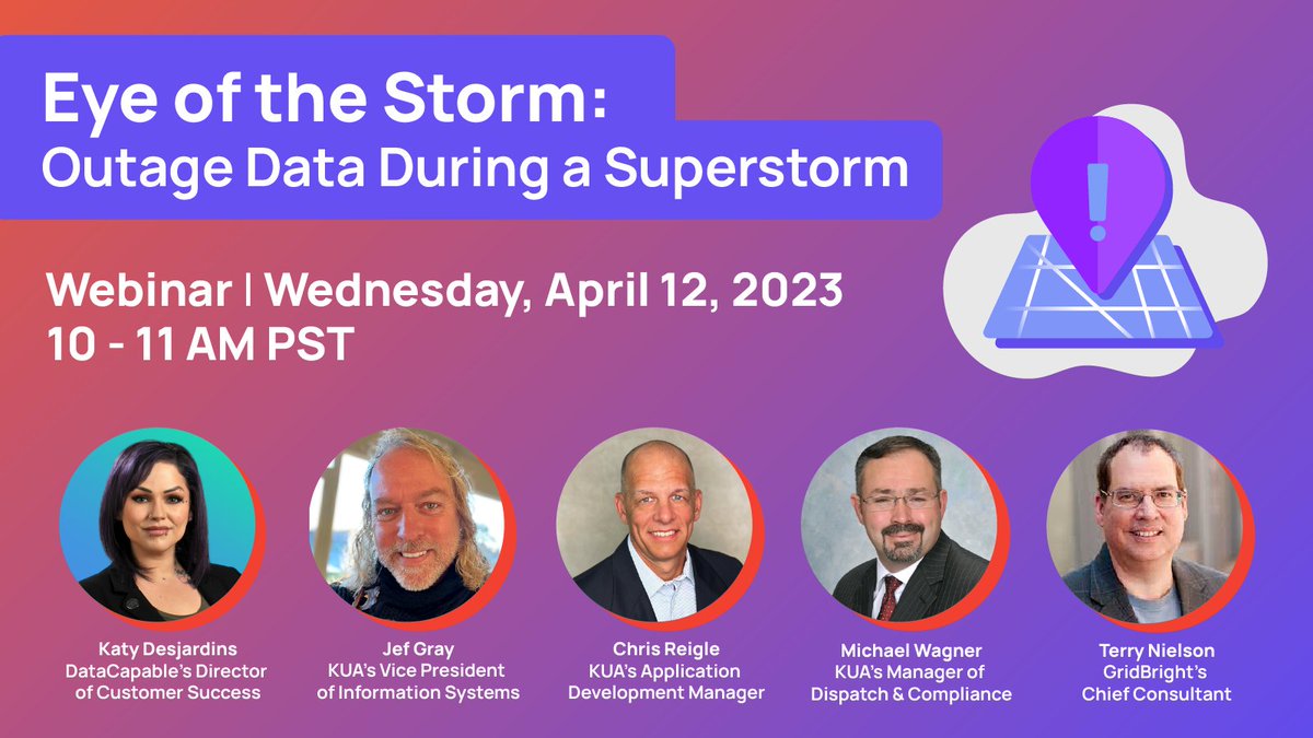 DataCapable's tweet image. ICYMI: Spring has already seen destructive waves of extreme weather impact communities across the country, and hurricane season is approaching. 🌀 Join us on Wednesday and learn how #utilities on the frontlines stay ahead of storms! #EMGTwitter #flwx
➡️ bit.ly/43lD2YV