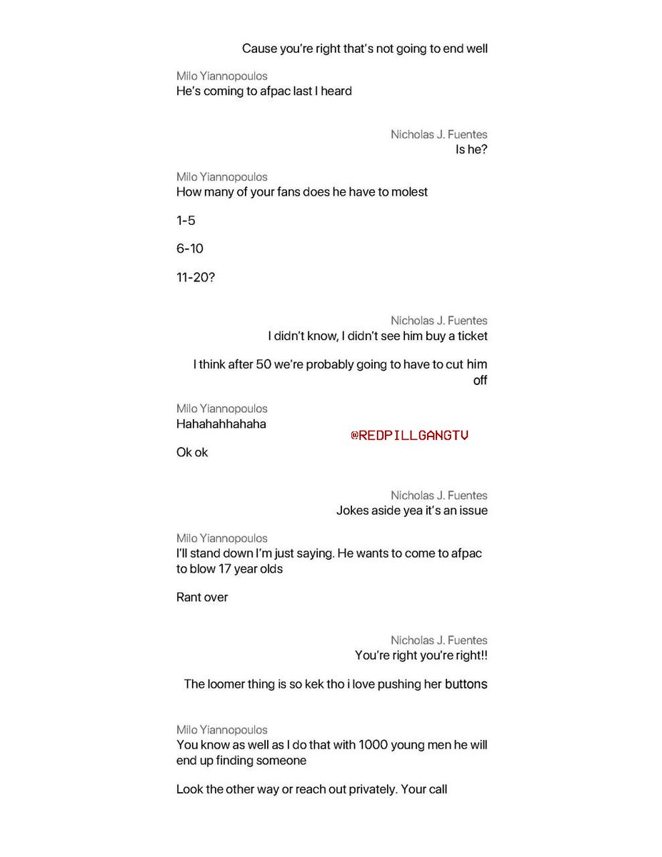 RPGonX's tweet image. 🚨 BREAKING: In this next round of texts, Nick Fuentes is seen privately trash-talking two current associates, @LauraLoomer and Ali Alexander (@ali), who he publicly pretends to be fond of.

Fuentes says he's "not a fan" of Loomer, calling her "insane" and "obnoxious" before