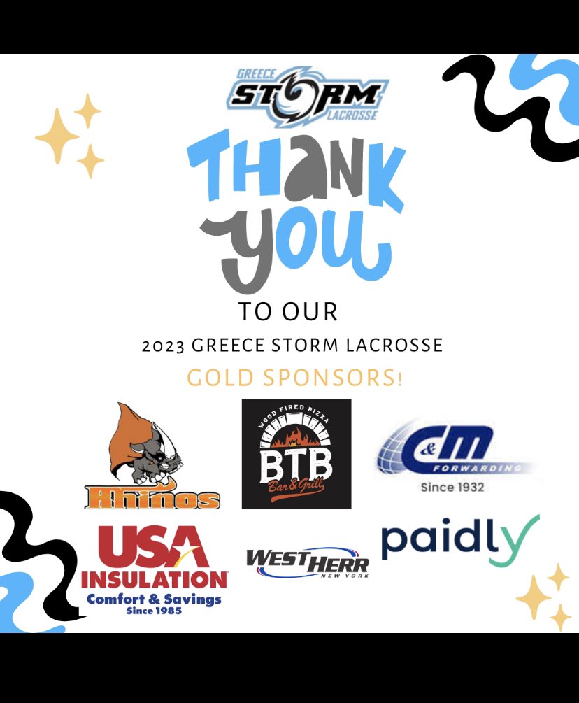 Storm Boys Lax (@stormblax_gcsd) on Twitter photo Thank You to our Gold Level sponsors for this 2023 lacrosse season!
<a href="/rhinoscomics/">rhinoscomics.com</a> <a href="/USAInsulation/">USAInsulation</a> <a href="/WestHerr/">West Herr Auto Group</a> <a href="/meetpaidly/">Paidly</a> Thank You to our Gold Level sponsors for this 2023 lacrosse season!
<a href="/rhinoscomics/">rhinoscomics.com</a> <a href="/USAInsulation/">USAInsulation</a> <a href="/WestHerr/">West Herr Auto Group</a> <a href="/meetpaidly/">Paidly</a>