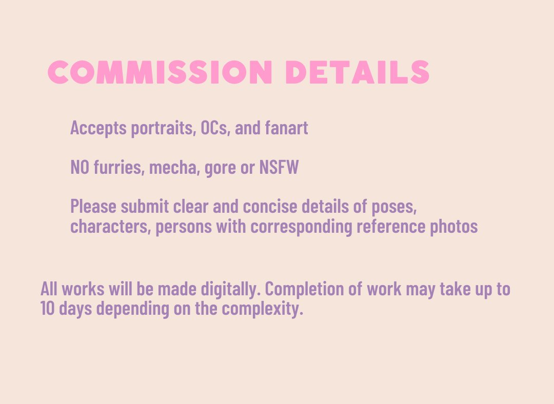 ahriyay's tweet photo. Hello, my art commissions are now open~ More details below. Send me a dm if you are interested, thank you~~

likes &amp; rts are highly appreciated!

#artph #commsopen #artcommissions #artistsupport https://t.co/TY0puLe1p3