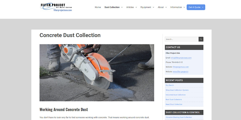 What is the role of dust control in working with concrete? filterprojectusa.com/dust-collectio… #concretedust #dustcollection