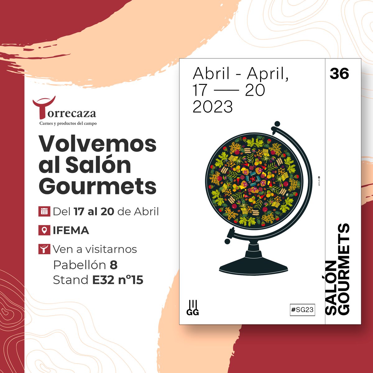 torrecaza's tweet photo. El lunes 17 volvemos al Salón Gourmets 2023 de @GrupoGourmets en @IFEMA. 

✅ Del 17 al 20 de abril
✅ Recinto ferial IFEMA- MADRID

¿Dónde nos encontramos?
✅ Ven a visitarnos al PABELLÓN 8 - STAND E32 nº15

#SG23 https://t.co/mNqEKPiGz4
